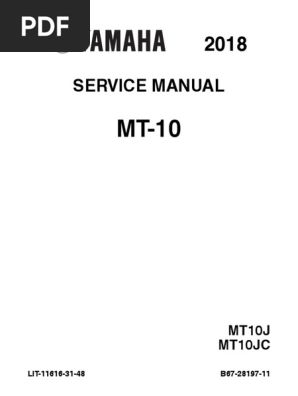 MT10(2017) サービスマニュアル Yamaha MT-10 SP Manuals | ManualsLib
