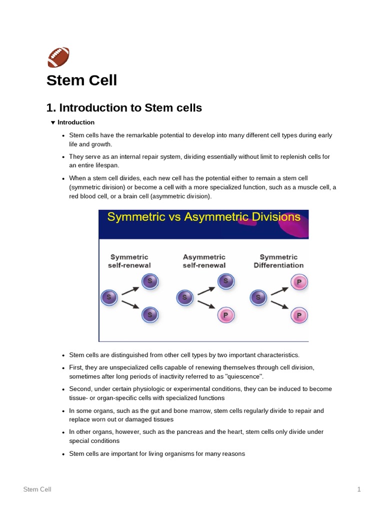 Stem Cell Technology Notes Pdf Cell Potency Stem Cell