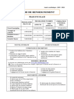 Fiche de Renseignement