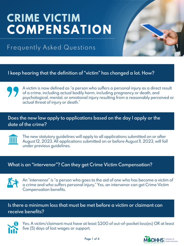 Changes to Crime Victim Compensation Law | PDF