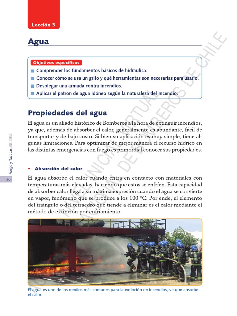 Propiedades del Agua en Extinción de Incendios | PDF