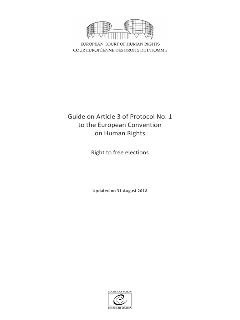 Guide Art 3 Protocol 1 Eng Pdf European Convention On Human Rights