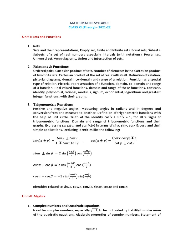 mathematicssyllabus2023 PDF