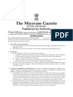 Ex-280 - The Mizoram Civil Service (Limited Competitive Examination) Regulations, 2023