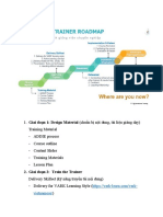 Train the trainers Roadmap