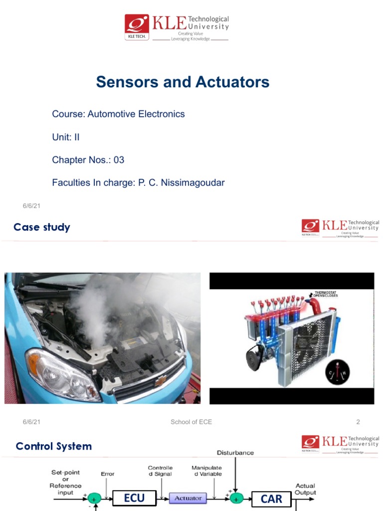 Automotive Sensors and Actuators Overview | PDF