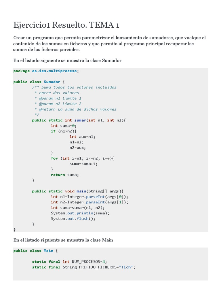 Ejercicios Resueltos de Java | PDF | Programación de computadoras ...