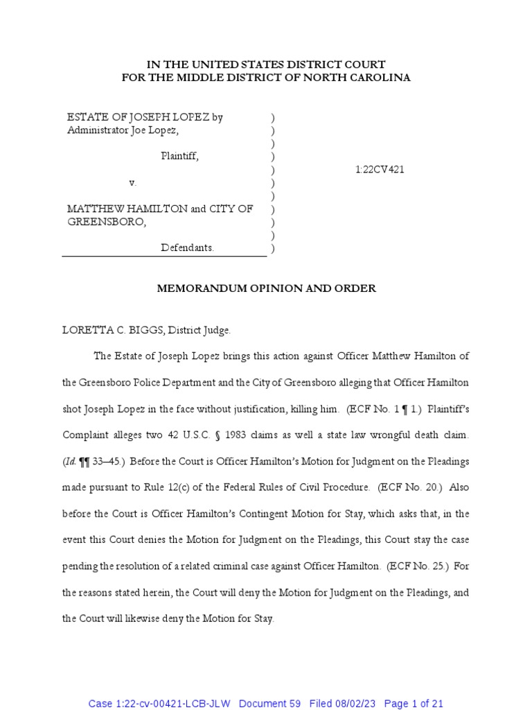 8.2.23. Order On Motion For Judgment On Pleadings and Stay PDF