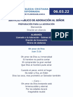 Servicio Público de Adoración - MARZO 06 2022