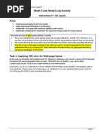 Week 5 and Week 6 Lab Activity Aims:: Instructions 5 - CSS Layout