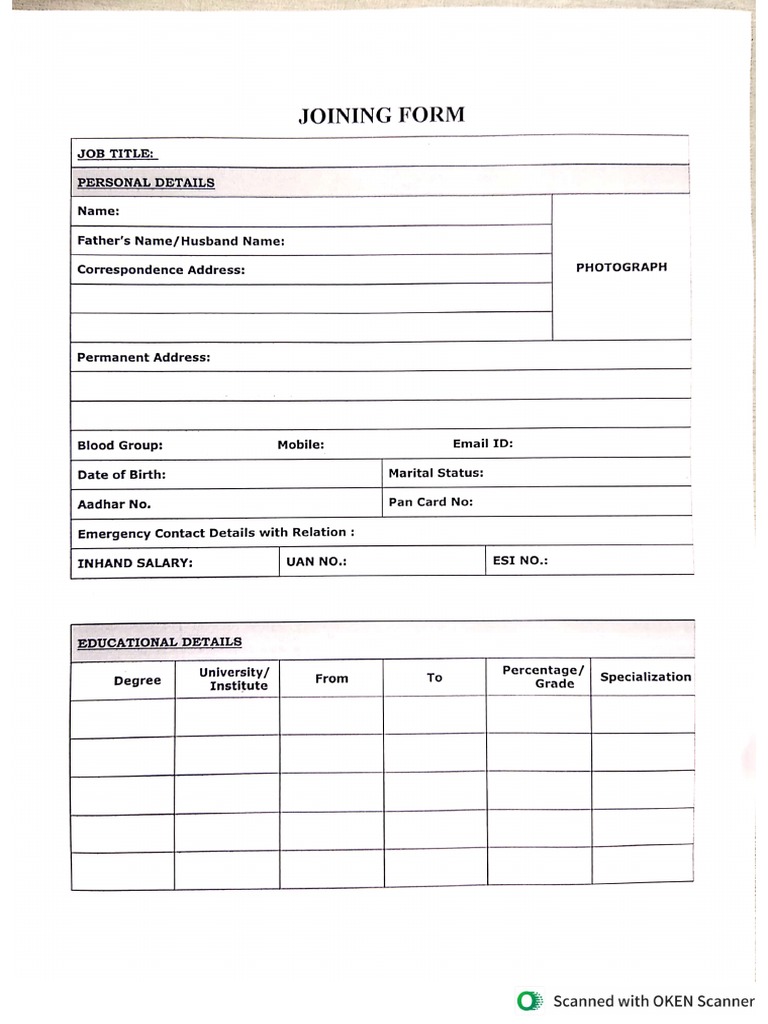 Joining Form | PDF