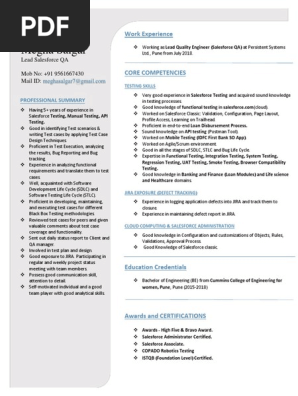 Salesforce QA Resume 