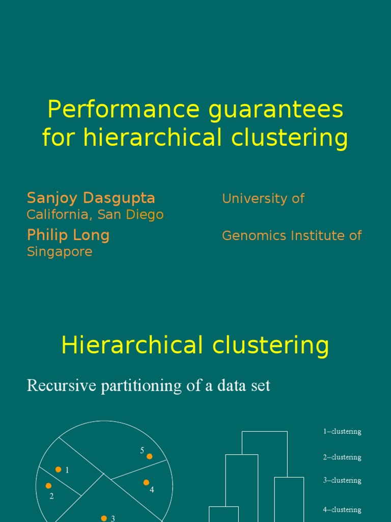 Hierarchical Clustering Performance Guarantees | PDF | Cluster Analysis ...