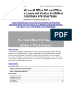Illustrated Microsoft Office 365 and Office 2016 Projects Loose Leaf Version 1st Edition Cram Solutions Manual 1