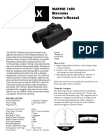 MARINE 7x50 Binocular Owner's Manual: How To Use