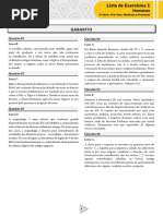 Humanas - Lista 1 (Gabarito)