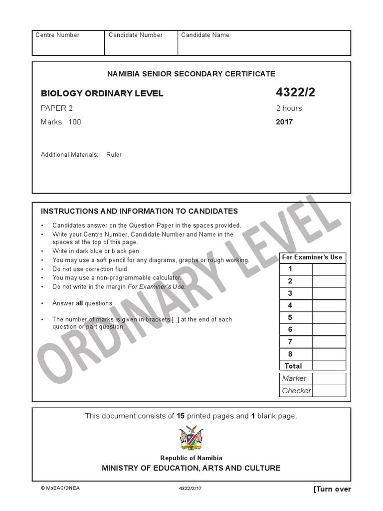 Biology Paper 2 | PDF