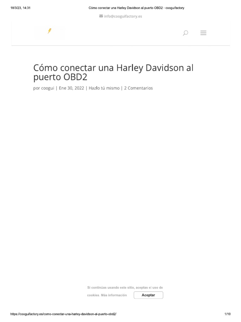Cómo Conectar Una Harley Davidson Al Puerto OBD2 PDF
