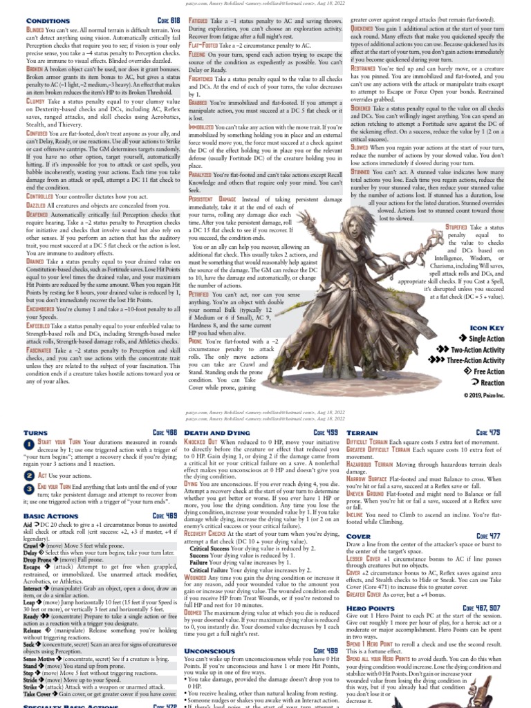PF2 - GM Screen Pages | PDF