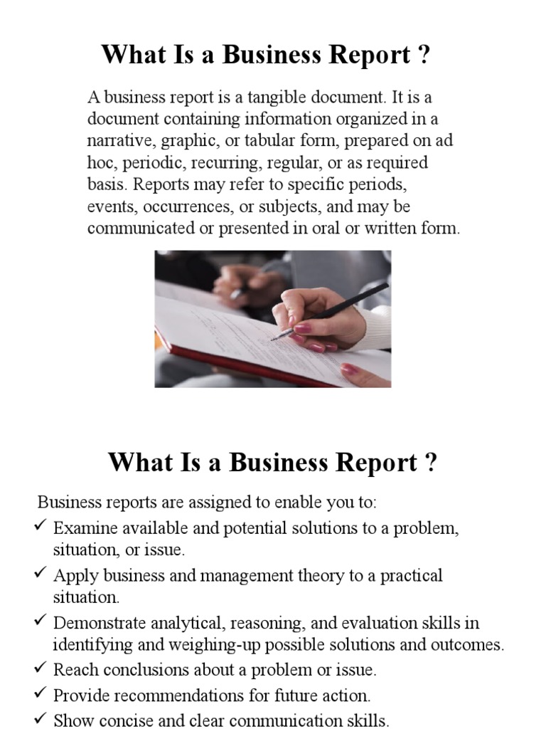What Is A Business Report PDF