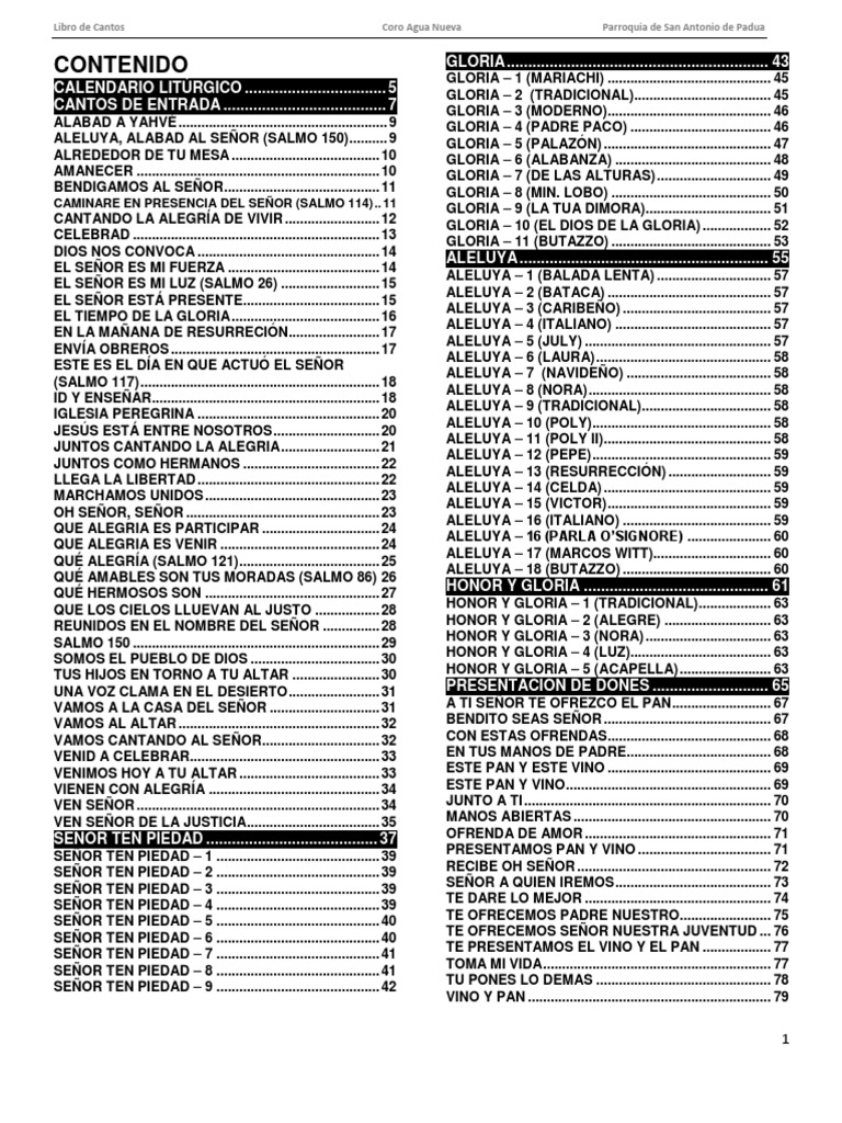 Cantoral COMI | PDF