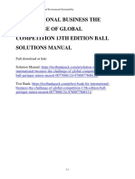 International Business The Challenge of Global Competition 13th Edition Ball Solutions Manual 1
