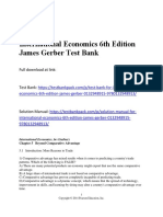 International Economics 6th Edition James Gerber Test Bank 1