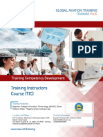 Training Instructors Course Flyer August 8 - 12, 2022