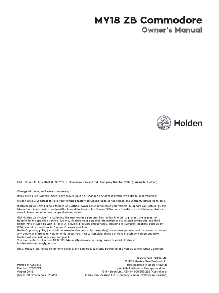 2018 VF COMMODORE WORKSHOP MANUAL PDF DOWNLOAD FREE visual data 7
