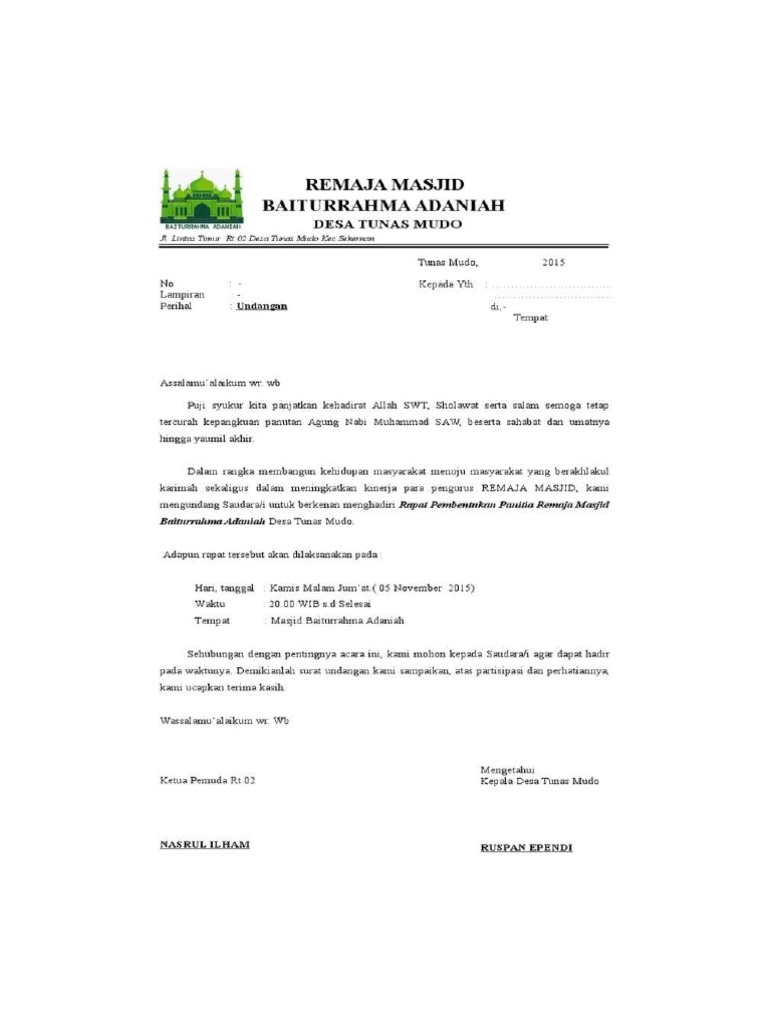Contoh Undangan | PDF