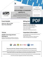Barito Putera Vs Madura United FC: Event Details Billing Details
