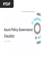 Azure Policy Governance Checklist