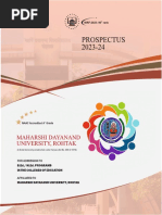 MDU Rohtak B.ed & M.ed Prospectus - 2023-24