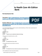 Introduction To Health Care 4th Edition Mitchell Test Bank 1