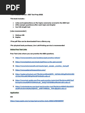 GED Resources