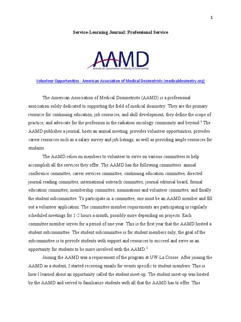 Service Learning Journal | PDF