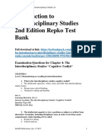 Introduction To Interdisciplinary Studies 2nd Edition Repko Test Bank 1