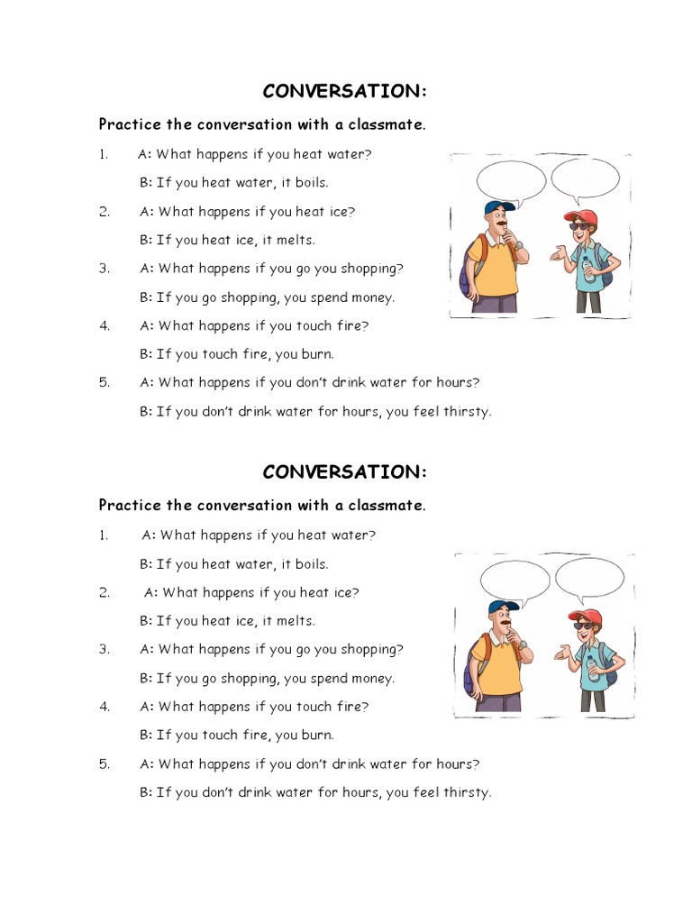 Ejemplos de Zero Conditional en Conversación | PDF | Artes del Lenguaje ...