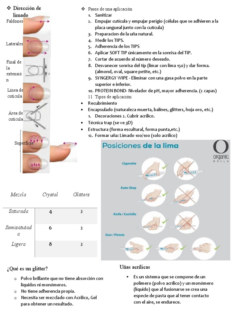 Teoría y Fases del Acrílico en Uñas | PDF | Pintura acrilica | Clavo ...
