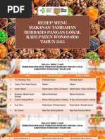 Menu PMT Lokal Balita dan Ibu Hamil 2025 | PDF