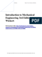 Introduction To Mechanical Engineering 3rd Edition Wickert Solutions Manual 1