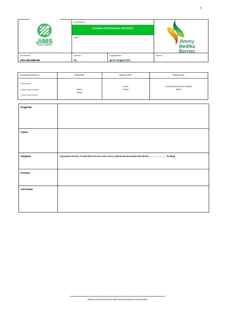 Format SOP | PDF