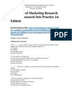 Essentials of Marketing Research Putting Research Into Practice 1st Edition Clow Test Bank Download