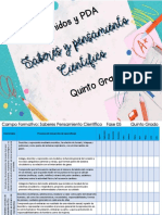 ??5° Contenidos y Procesos de Desarrollo de Aprendizaje Del Campo Formativo Saberes y Pensamiento Cientifico