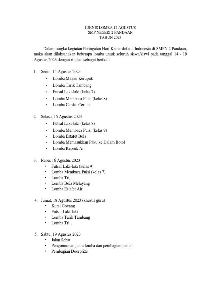 Juknis Lomba 17 Agustus Spenda 2023 New PDF