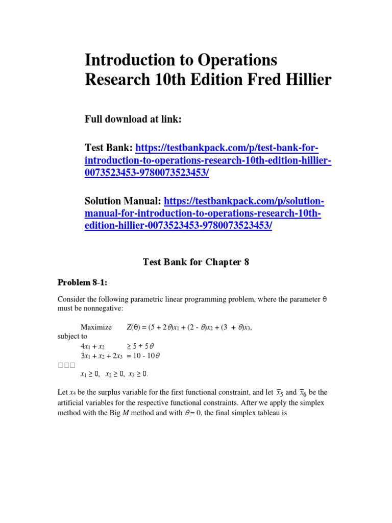 Operations Research Study Guide | PDF | Teaching Methods & Materials