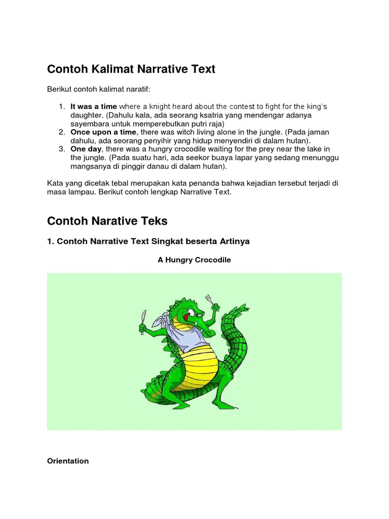 Narrative Text 1 | PDF | Fiksi Umum
