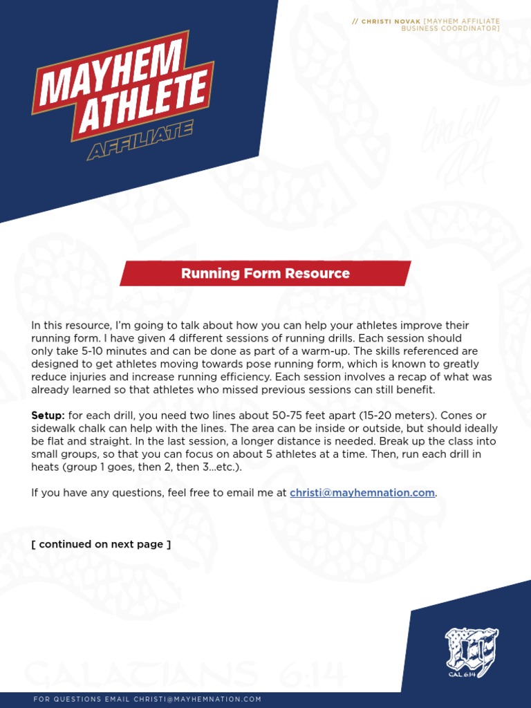 Improve Running Form with Drills | PDF | Foot