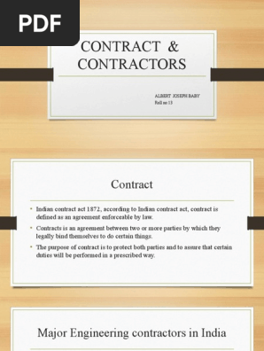 Contract & Contractors