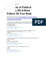 Essentials of Political Analysis 5th Edition Pollock III Test Bank Download